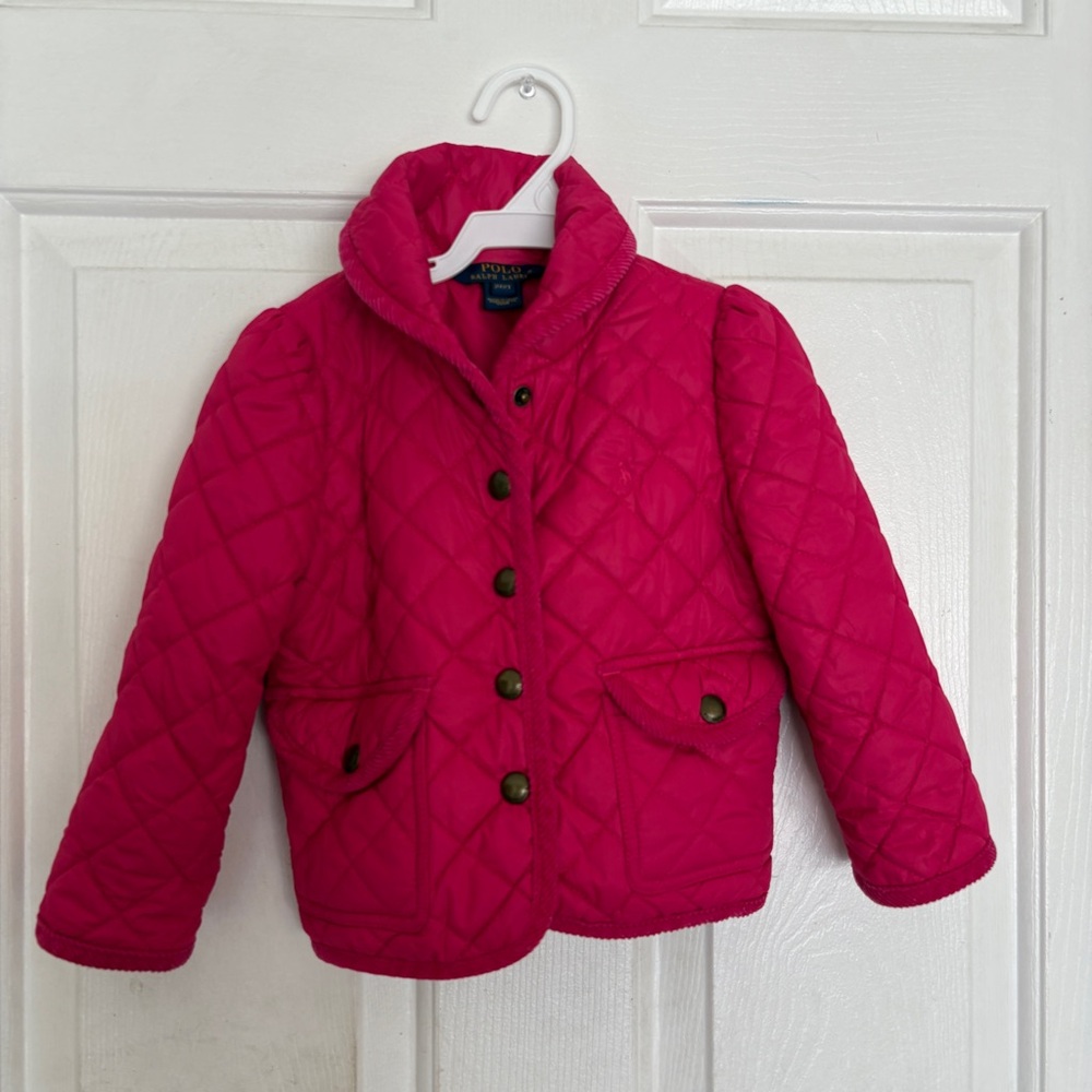 2T Polo by Ralph Lauren Fuchsia Quilted Puffer Jacket